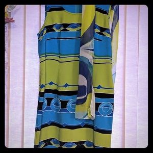 Bright and funky just below the knee dress.